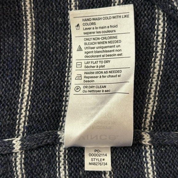 Vince 100% Linen Nautical Striped Long Sleeve Sweater Size Men’s XXL - Picture 8 of 11